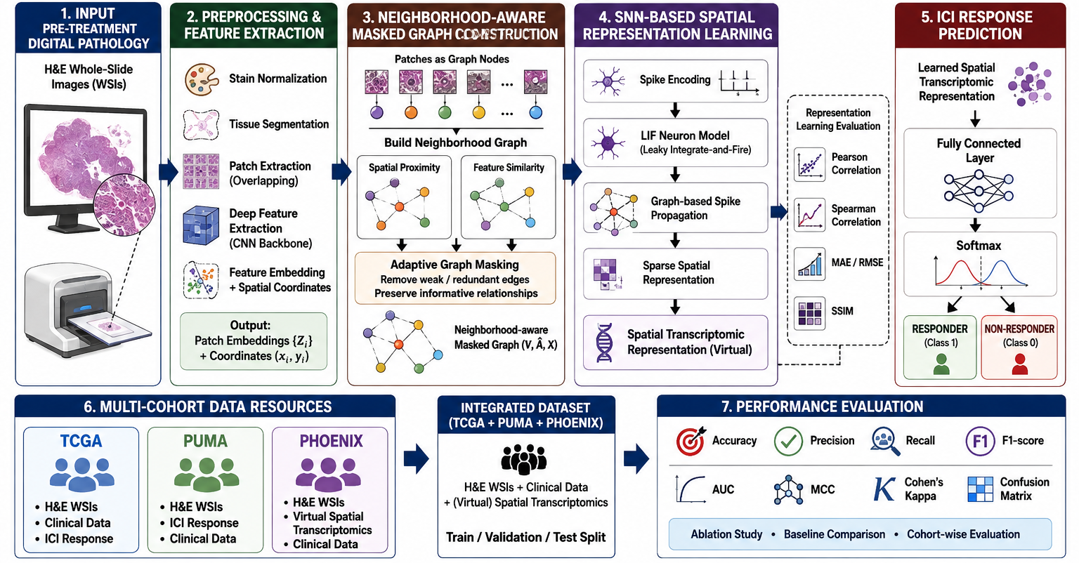 Deep Learning-Powered Spatial Transcriptomics Analysis to Predict Immune Checkpoint Inhibitor Response from Pre-Treatment Digital Pathology Slides